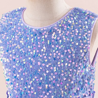 Sequins & Mesh Bow Sequins Sleeveless Maxi Dresses - image 28