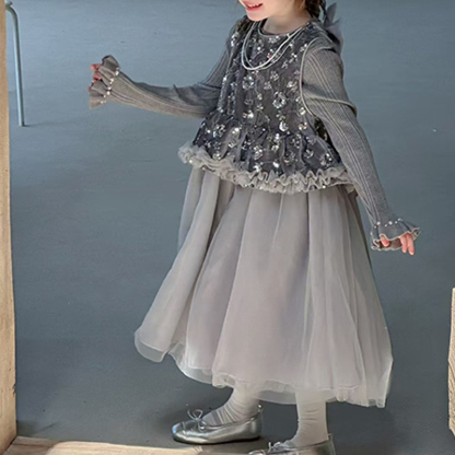 Velvet Panel Sleeveless Maxi Two-piece Set - image 3