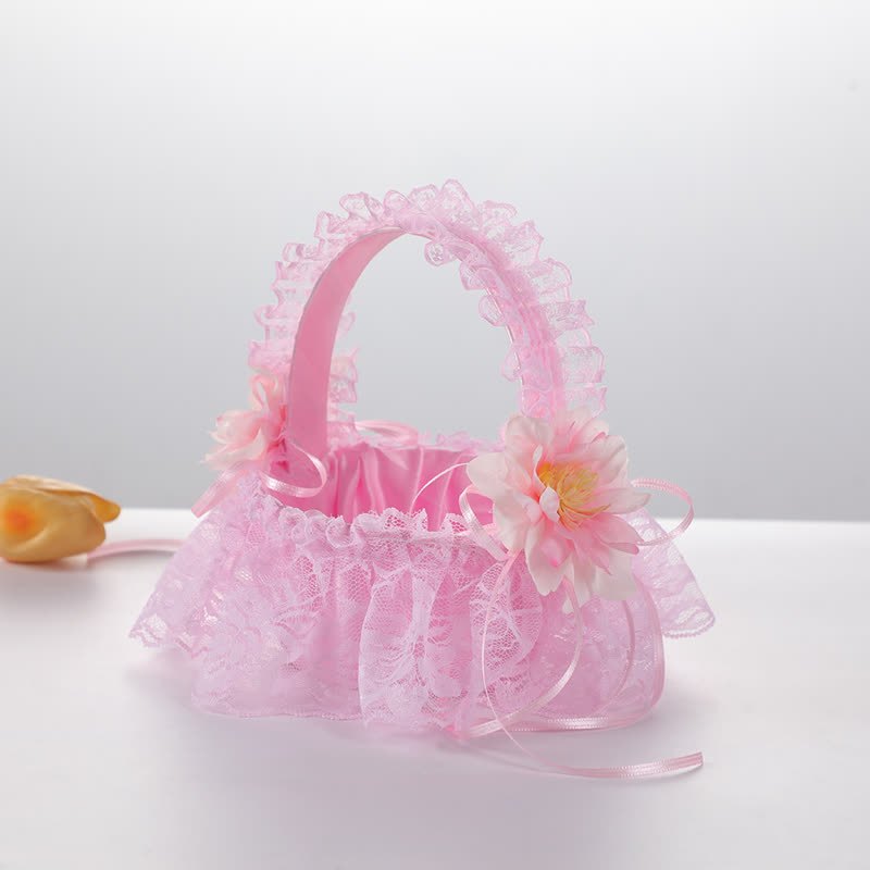 Solid Stitching Lace Flower Basket - image 11
