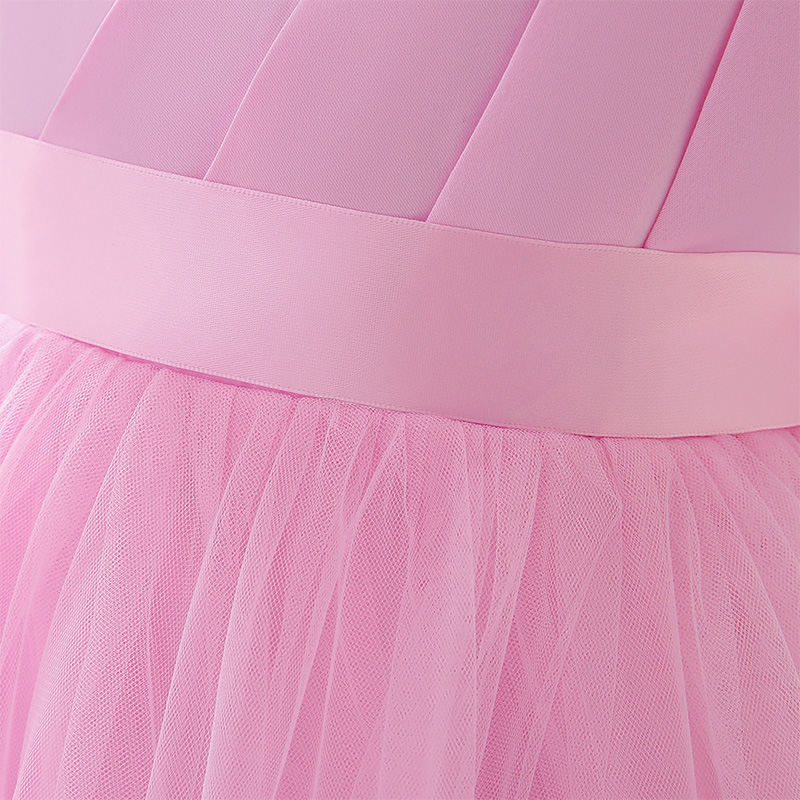 Mesh Bow Folds Sleeveless Mid-long Dresses - image 6