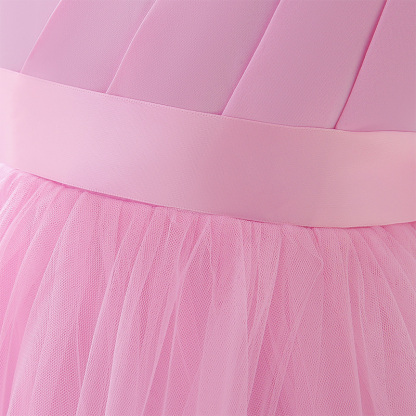 Mesh Bow Folds Sleeveless Mid-long Dresses - image 6