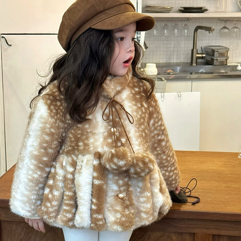 Faux Fur Fuzzy Ball Long Sleeve Regular Outerwears - image 11