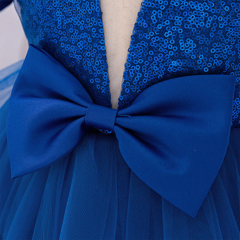 Mesh Bow  Short Sleeve Midi Dresses - image 8