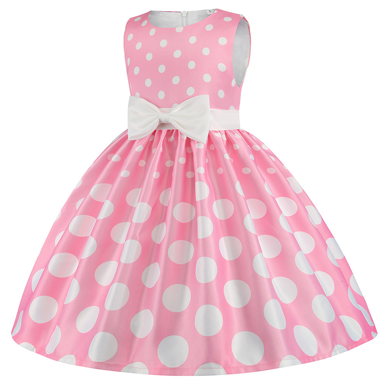 Satin Printing Bow Sleeveless Regular Dresses - image 6