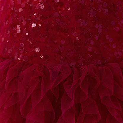 [Archive Sale] Mesh Folds Sequins Sleeveless Mid-long Dresses - image 7