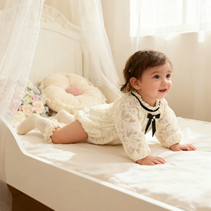 Lace Bow Long Sleeve Regular Bodysuit - image 7