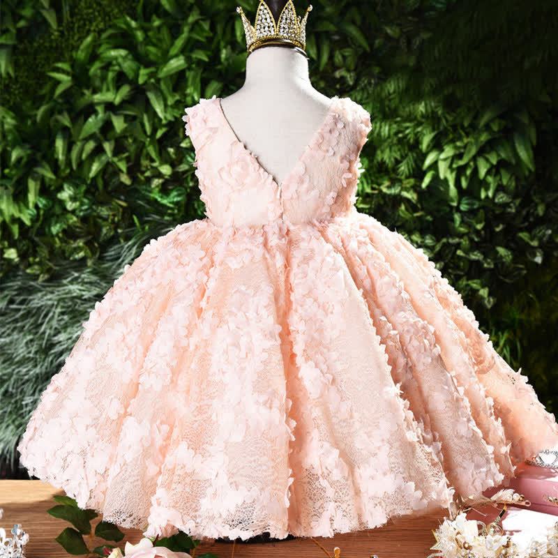 Chemical Fiber Blend Lace Rosette Sleeveless Maxi Dresses - image 4