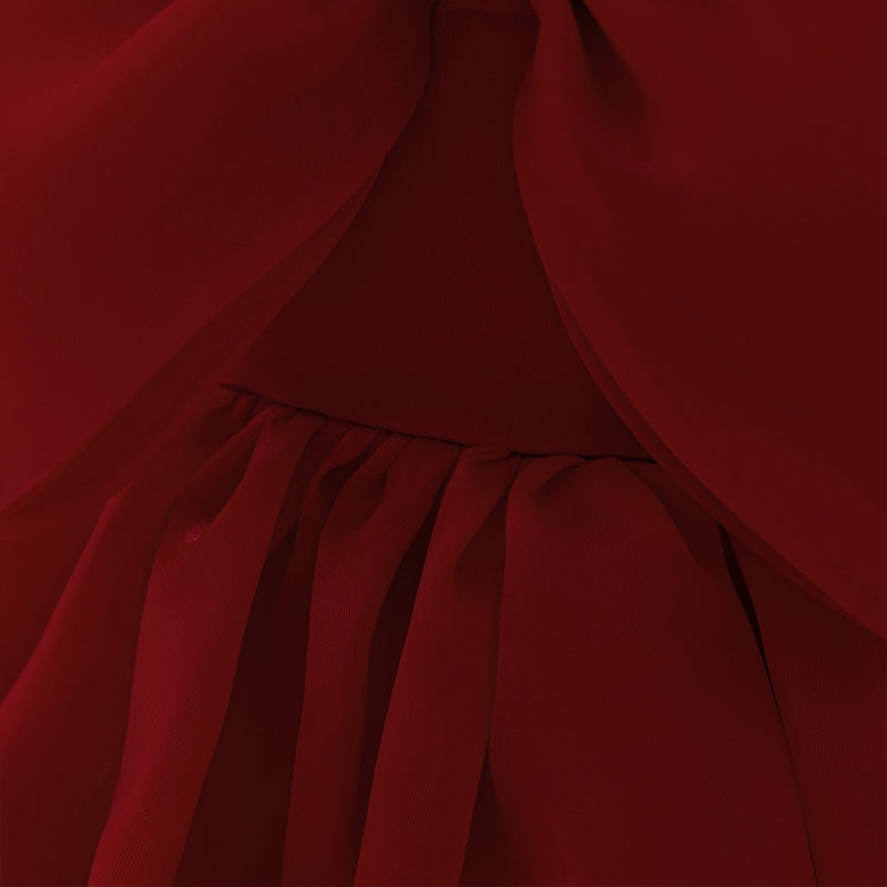 Organza Bow Rosette Maxi Dresses - image 33