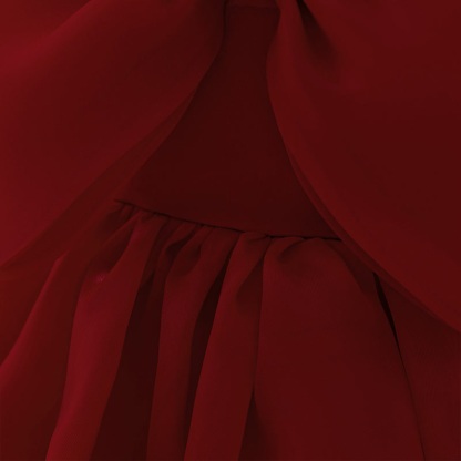 Organza Bow Rosette Maxi Dresses - image 33