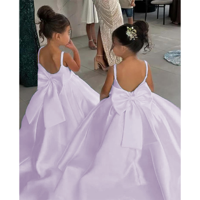 Satin Bow Sleeveless Maxi Dresses - image 40