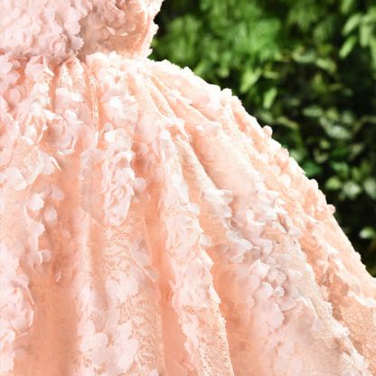 Chemical Fiber Blend Lace Rosette Sleeveless Maxi Dresses - image 8