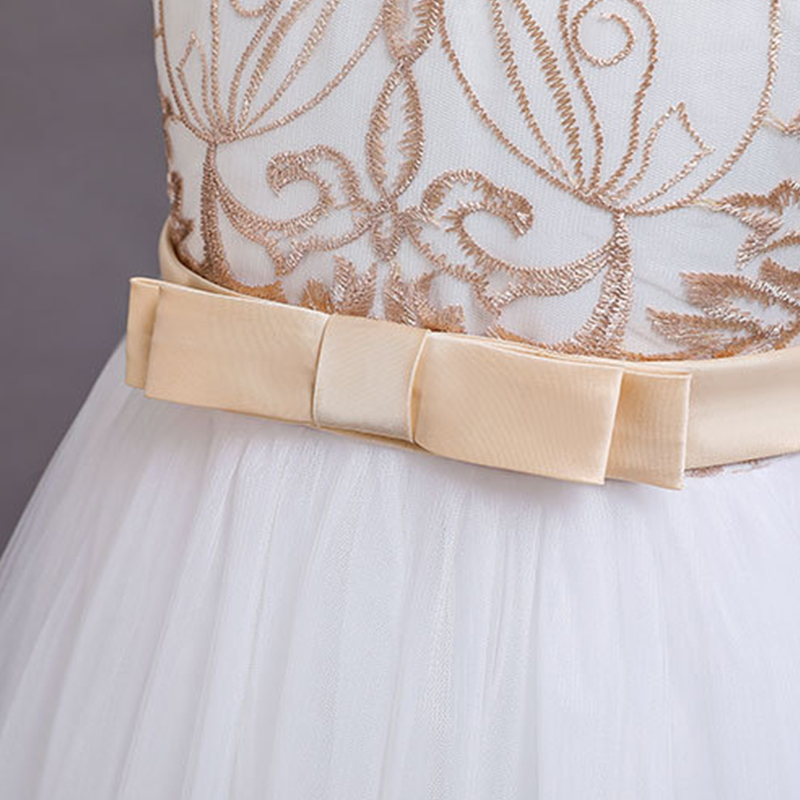 Mesh Applique Sleeveless Maxi Dresses - image 6