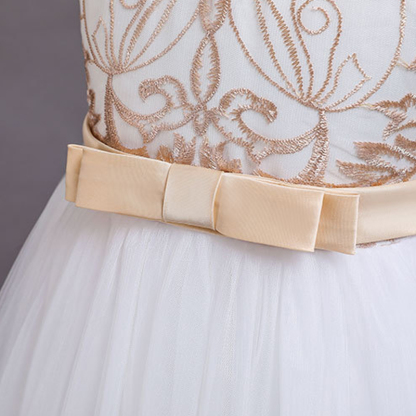 Mesh Applique Sleeveless Maxi Dresses - image 6