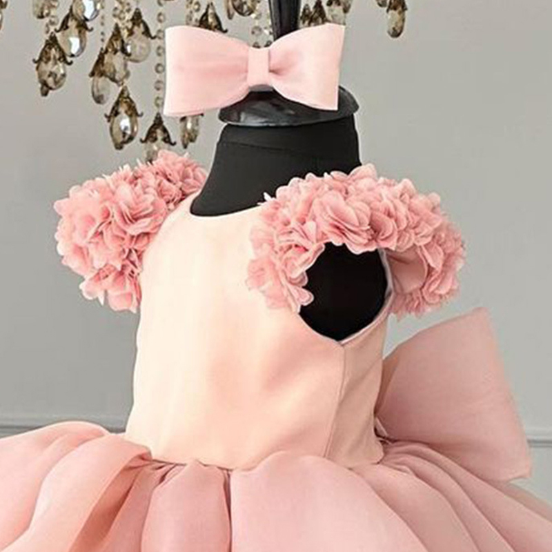 Organza Rosette Short Sleeve Midi Dresses - image 4