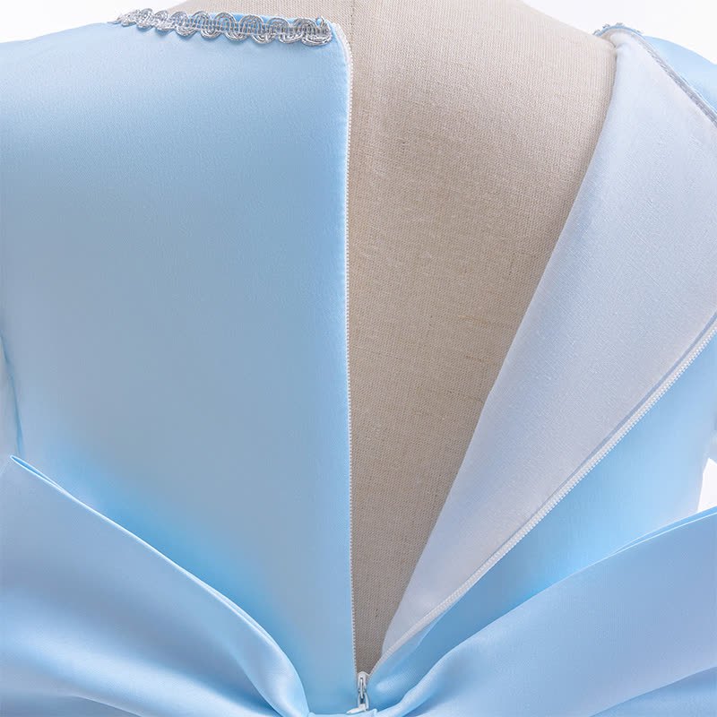 Chemical Fiber Blend Glitter Folds Short Sleeve Maxi Dresses - image 5