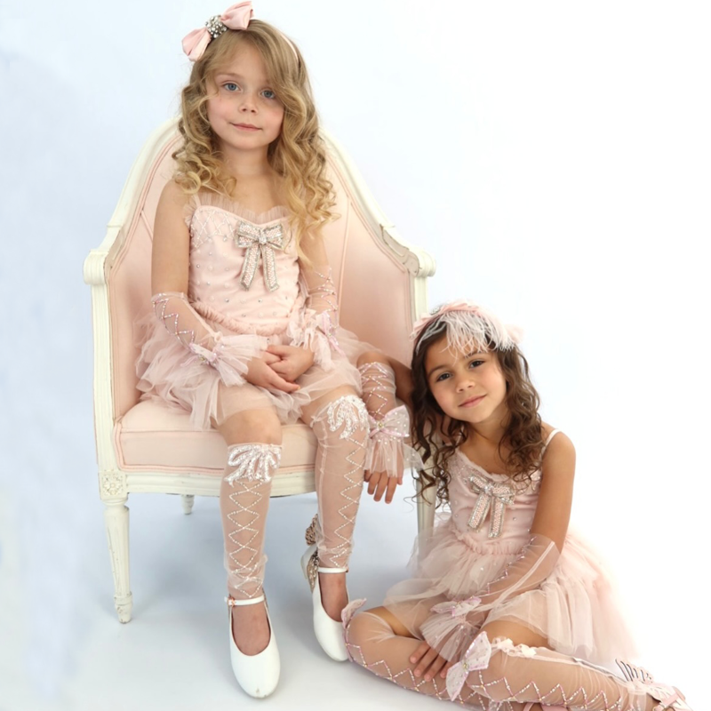 Mesh Bow Hot Drilling Sleeveless Short Dresses - image 4