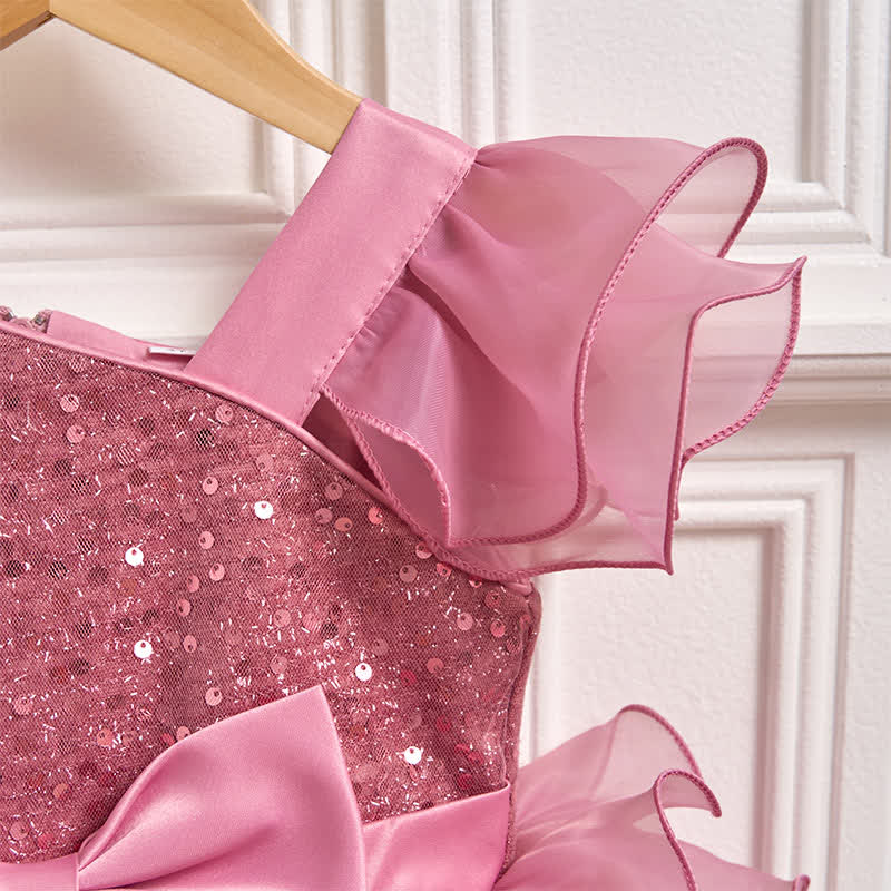 Sequins & Organza Bow Sleeveless Maxi Dresses - image 6