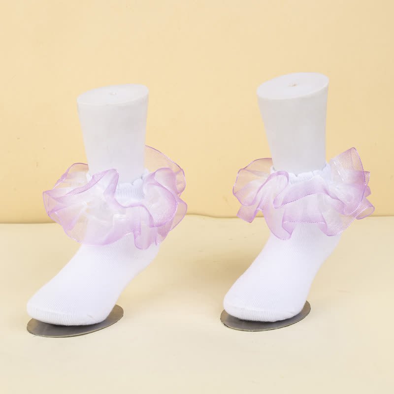 Ombre Stitching Lace Socks - image 8