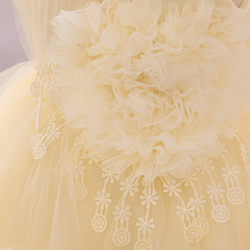 Mesh Rosette Maxi Dresses - image 14