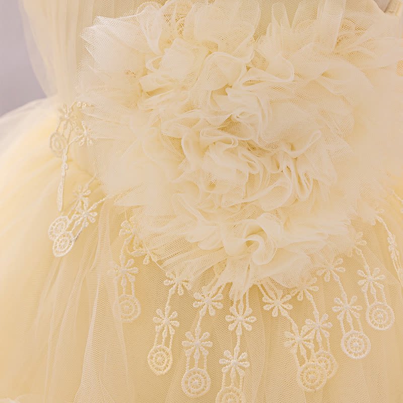 Mesh Rosette Maxi Dresses - image 14