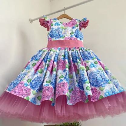 Satin Folds  Bow Sleeveless Midi Dresses - Rose Red - 8-9Y - image 10