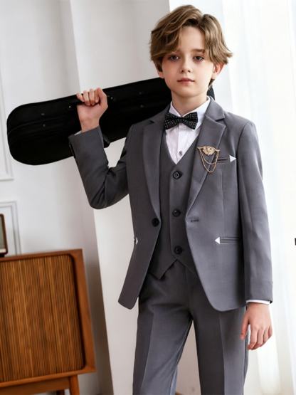 Chemical Fiber Blend Bow Long Sleeve Regular Six-piece Formal Suit - image 10