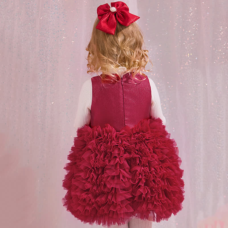 Twill & Mesh  Sleeveless Mid-long Dresses - image 27