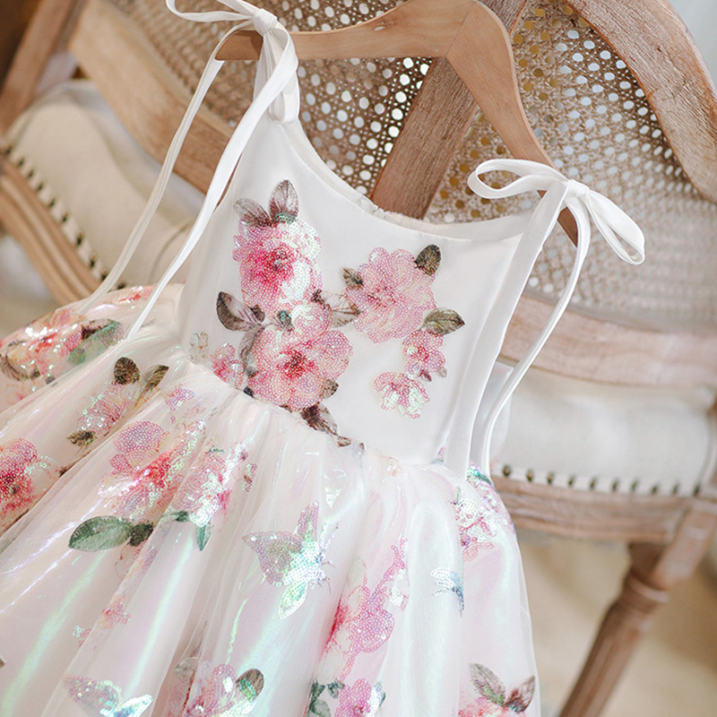 Satin Bow Sequins Sleeveless Midi Dresses - image 6