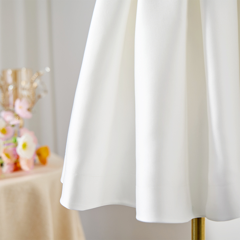 Satin Bow Sleeveless Mid-long Dresses - image 8