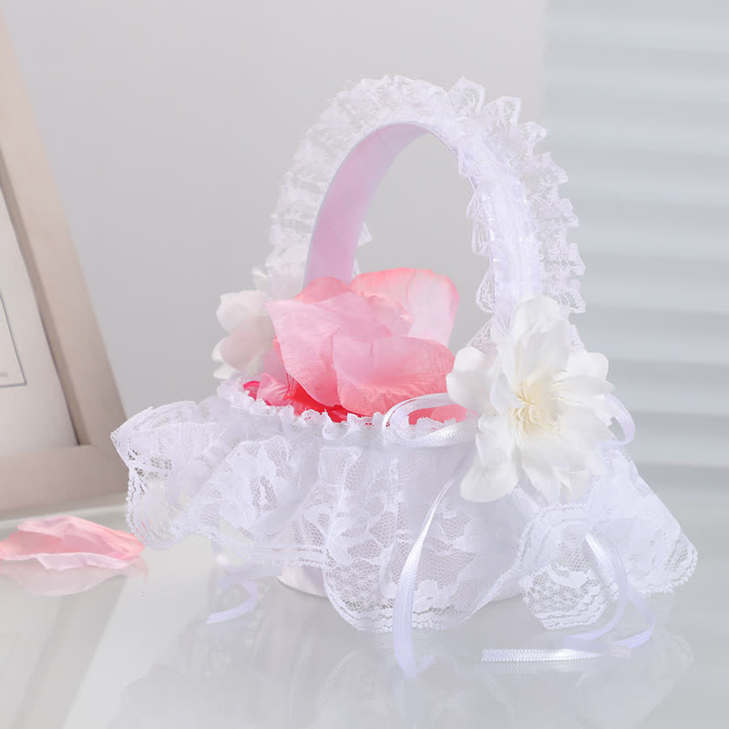 Solid Stitching Lace Flower Basket - image 8