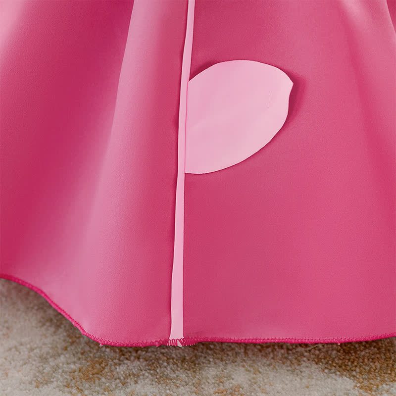 Satin Rosette Short Sleeve Mid-long Dresses - image 7