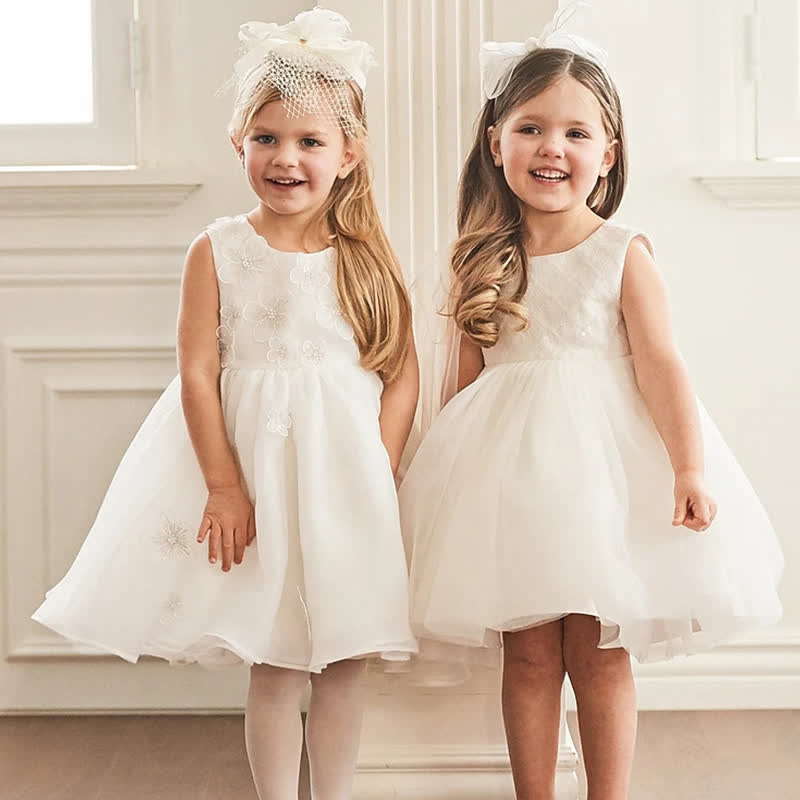 Organza Rosette Sleeveless Mid-long Dresses - image 4