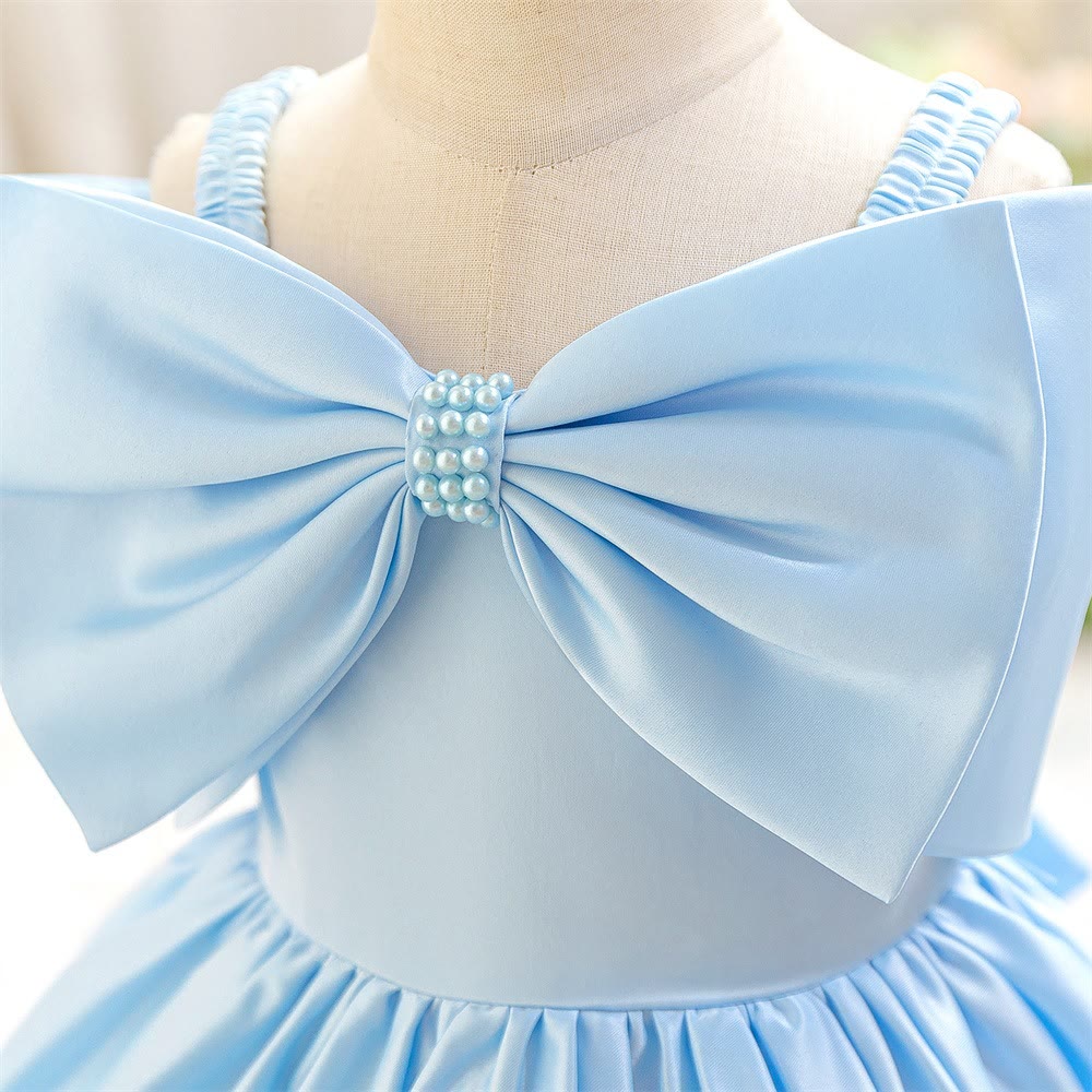 Satin Bow Sleeveless Midi Dresses - image 4