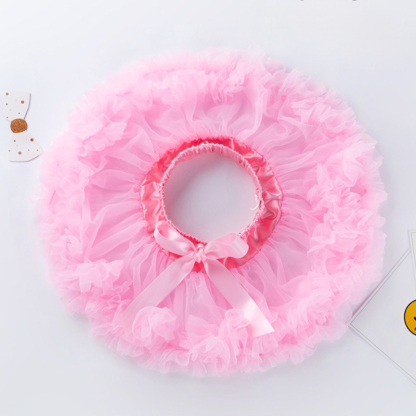 Mesh Folds Bow Short Skirts - image 3