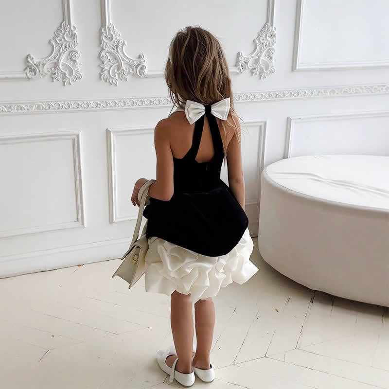 [Archive Sale] Velvet Folds Bow Sleeveless Mid-long Dresses - image 8