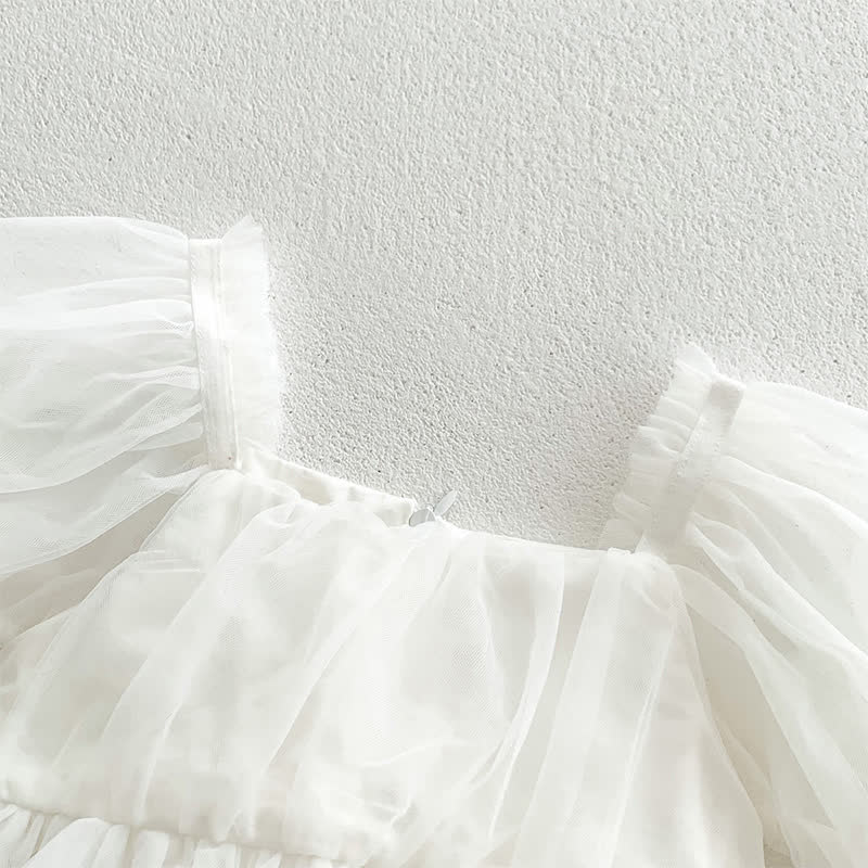 Mesh Bow Folds Short Sleeve Crop Bodysuit - image 15