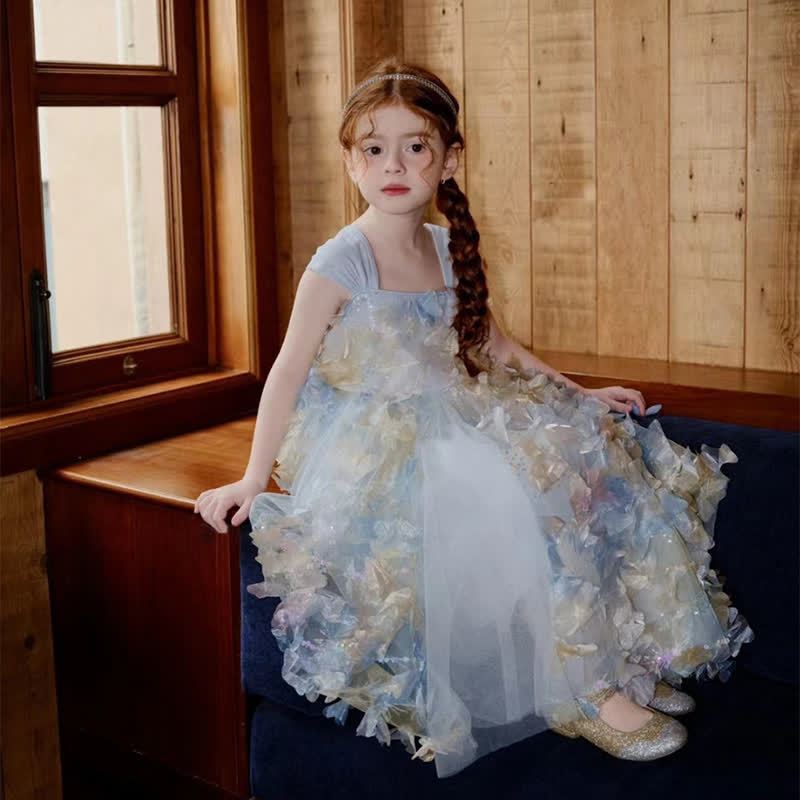 Mesh Butterfly Sleeveless Maxi Dresses - image 3