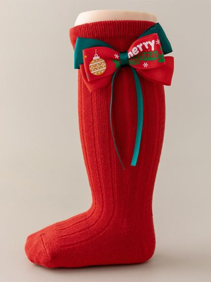 Solid With Bow Socks - image 12