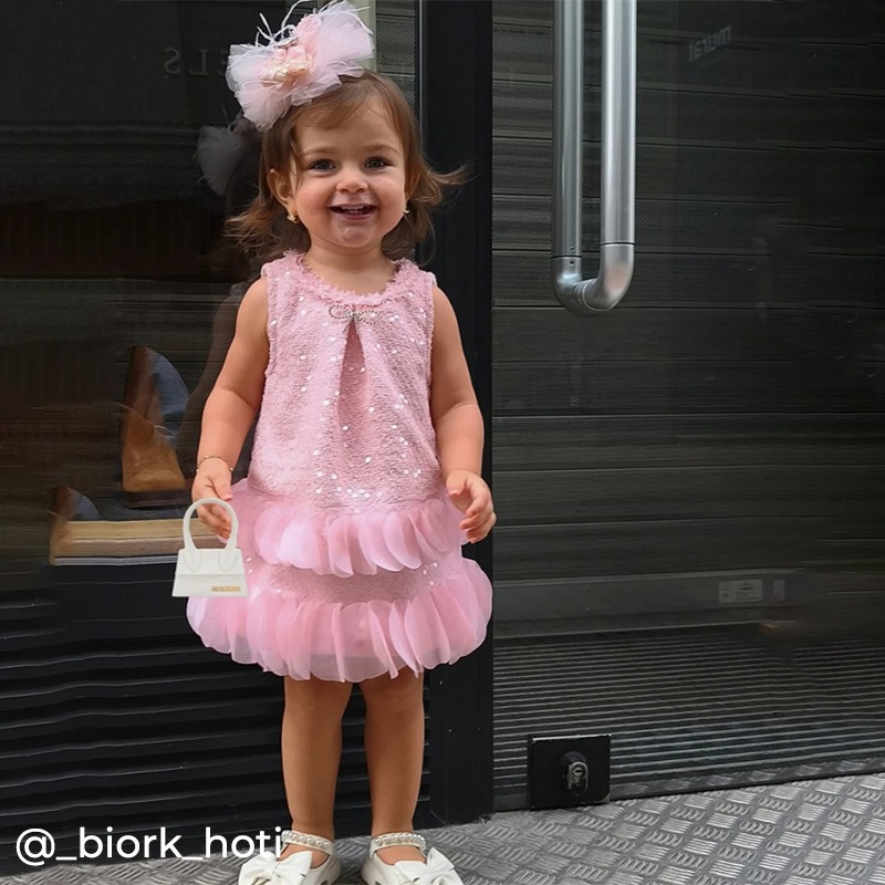 Tweed Panel Sleeveless Midi Dresses