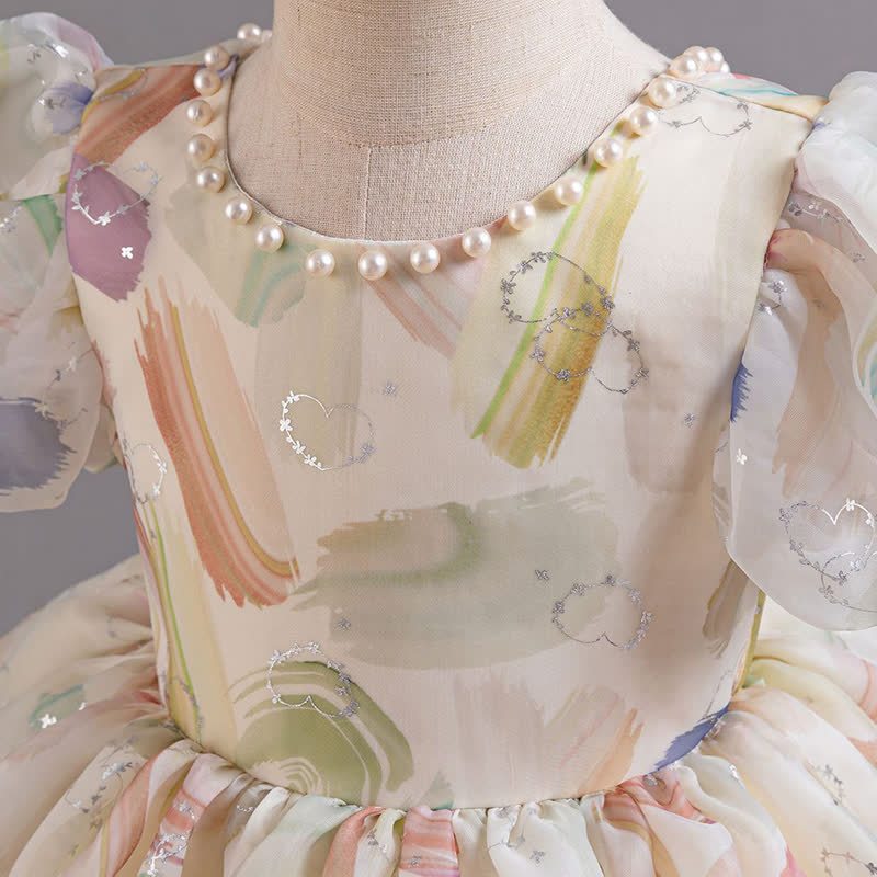 [Archive Sale] Organza Bow Pearl Short sleeve Midi Dresses - image 12