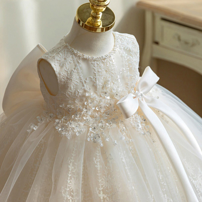 Lace Bow Sleeveless Short Dresses - image 4
