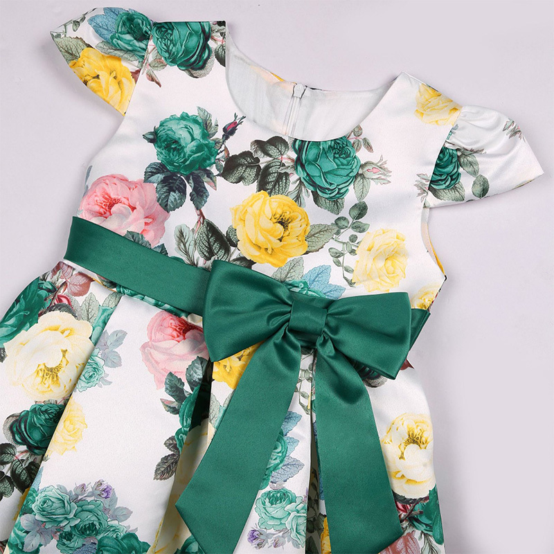 Satin Bow Short Sleeve Midi Dresses - image 38