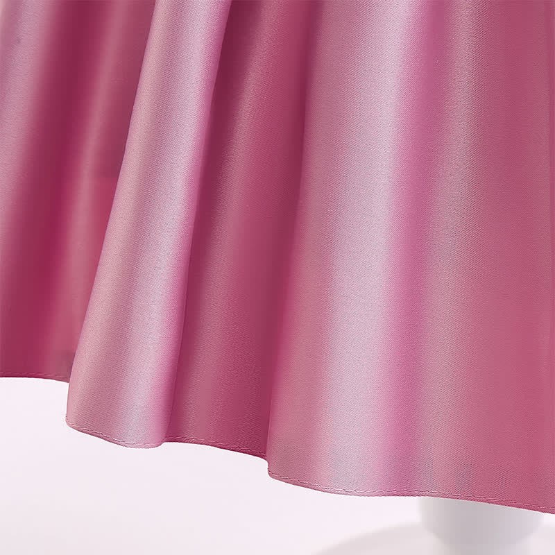 Satin Split Joint Short Sleeve Maxi Dresses - image 16