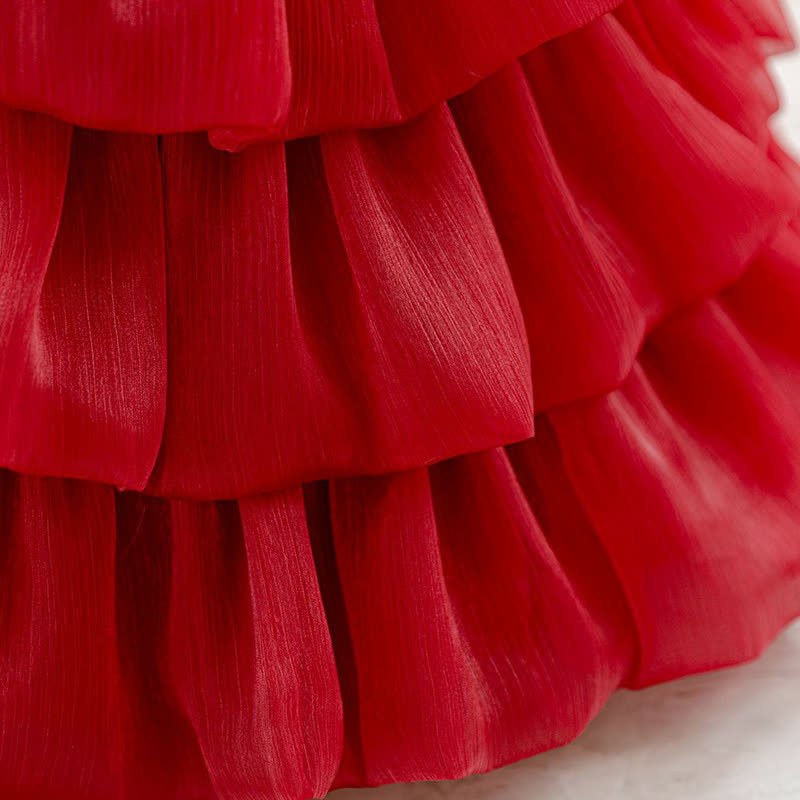 Chemical Fiber Blend Folds Rosette Sleeveless Midi Dresses - image 7