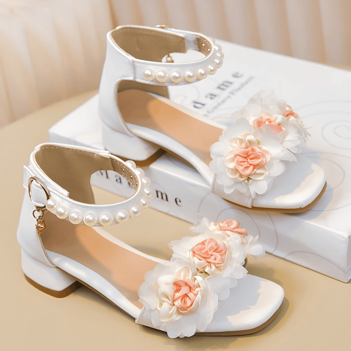 Solid Rosette Open Toe Sandals  - image 18