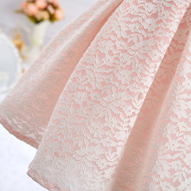 Lace Imitation Pearls Bow Sleeveless Mid-long Dresses - image 11