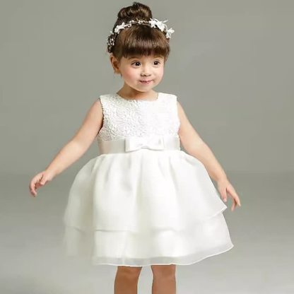 Mesh Bow Sleeveless Midi Dresses - image 3