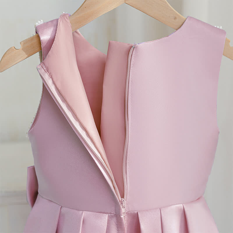 Satin Bow Sleeveless Midi Dresses - image 4