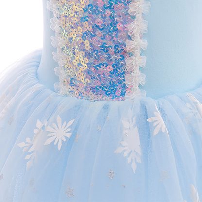 Cotton & Mesh Stamped Silver Ballet Short Sleeve Midi Dresses - image 5