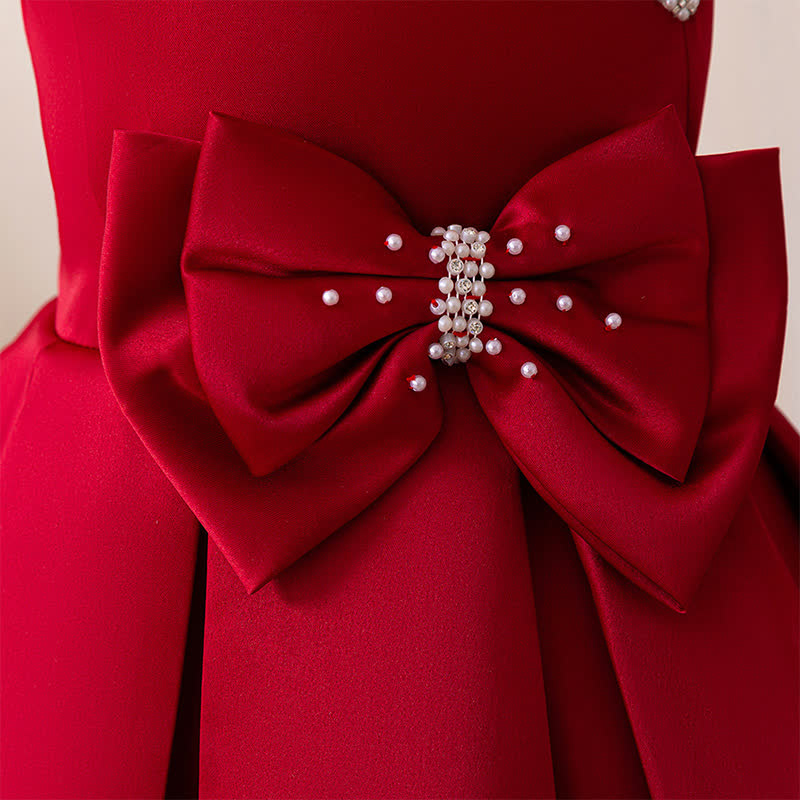 Satin Bow Sleeveless Midi Dresses - image 16